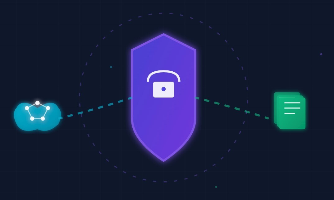 Symbol representing private AI processing of documents