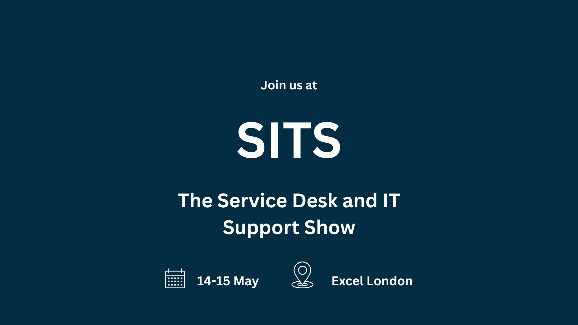 Join us at SITS London Excel May 14-15